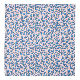William Morris Inspired Blue on Beige Duvet Cover