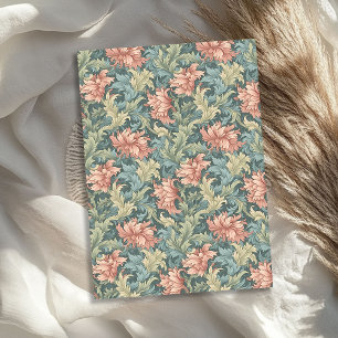 William Morris inspired blush sage pastel green Tissue Paper