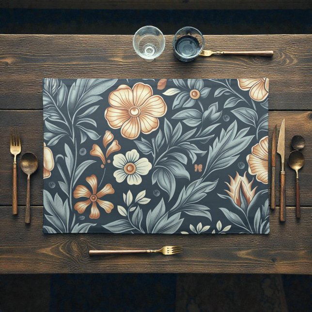 William Morris Inspired Botanical Style Pattern Cloth Placemat (Creator Uploaded)