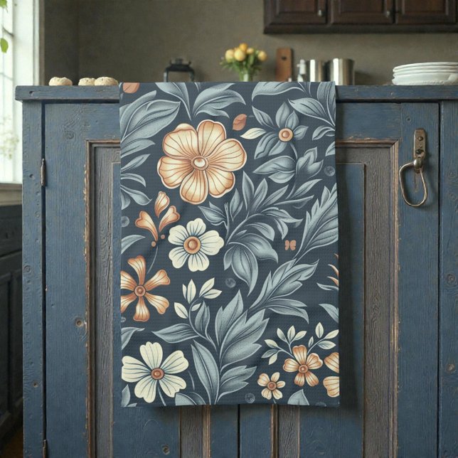 William Morris Inspired Botanical Style Pattern Kitchen Towel (Creator Uploaded)