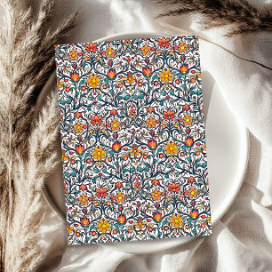 William Morris inspired colorful vibrant colors Tissue Paper