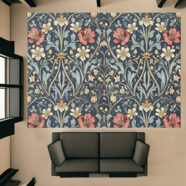 William Morris Inspired Floral Design Rug (Insitu (Indoor 1))