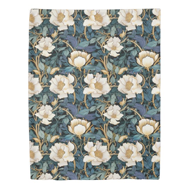 William Morris Inspired Floral Duvet Cover (Front)