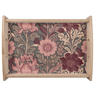 William Morris Inspired Floral Pattern Serving Tray
