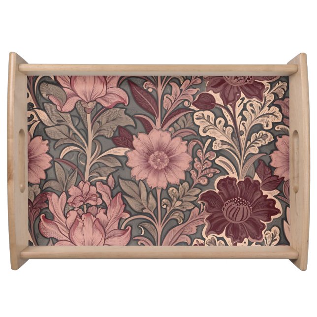 William Morris Inspired Floral Pattern Serving Tray (Front)