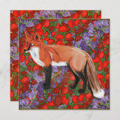 William Morris Inspired Fox On Poppies (Front/Back)