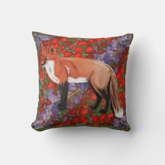 William Morris inspired Fox Throw Pillow