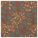 William Morris Inspired Holly &amp; Mistletoe Fabric