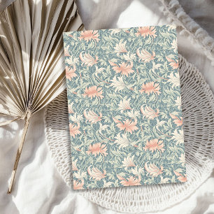William Morris inspired pale pink pastel green Tissue Paper