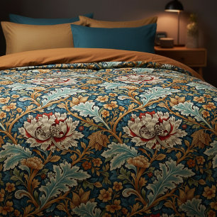 William Morris Inspired Pattern Floral Duvet Cover