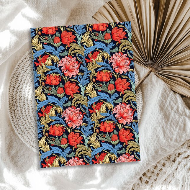 William Morris inspired pink blue sage green Tissue Paper (William Morris inspired pink blue sage green Tissue Paper)