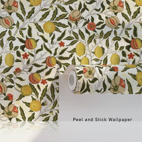William Morris Inspired Pomegranate and Floral Wallpaper