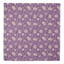 William Morris Inspired Purple Floral Pattern 