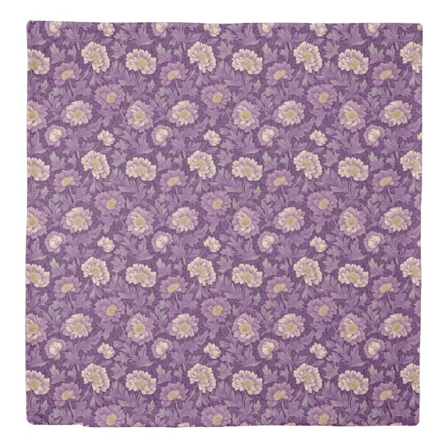 William Morris Inspired Purple Floral Pattern  Duvet Cover (Front)