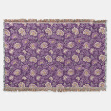 William Morris Inspired Purple Floral Pattern 