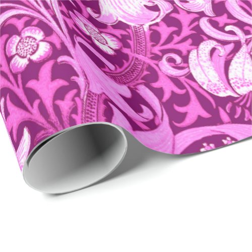 William Morris Iris and Lily Amethyst Purple Wrapping Paper