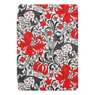 William Morris Iris and Lily, Black, White and Red iPad Pro Cover