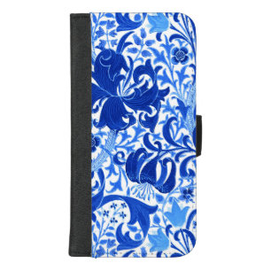 William Morris Iris and Lily, Cobalt Blue iPhone 8/7 Plus Wallet Case