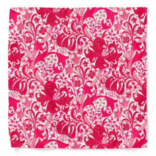 William Morris Iris and Lily, Fuchsia Pink Bandana