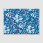 William Morris Iris and Lily, Indigo Blue Tissue Paper