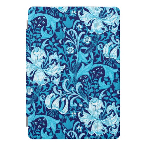 William Morris Iris and Lily Indigo Blue  White iPad Pro Cover