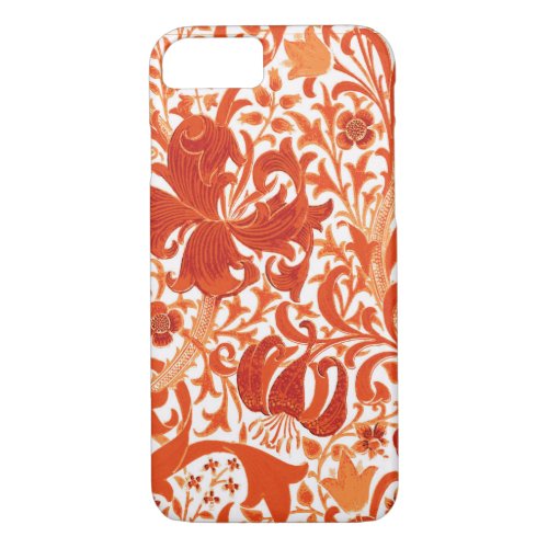 William Morris Iris and Lily Mandarin Orange iPhone 87 Case