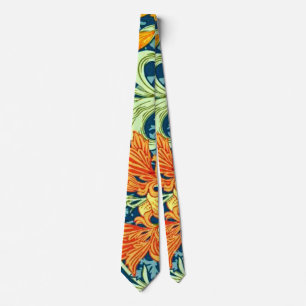 William Morris - Iris, vintage floral pattern Neck Tie