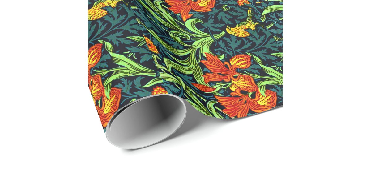 William Morris - Iris Wrapping Paper | Zazzle