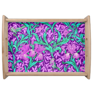 William Morris Irises, Amethyst Purple Serving Tray