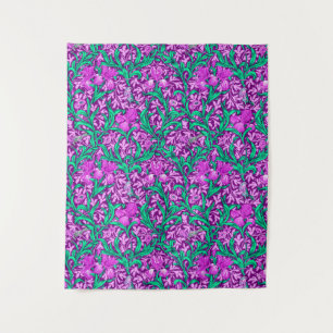 William Morris Irises, Amethyst Purple Tapestry