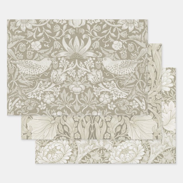 William Morris, Ivory Wrapping Paper Sheets (Set)