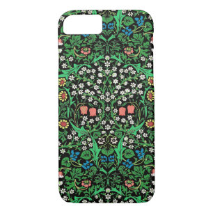 William Morris Jacobean Floral, Black Background iPhone 8/7 Case