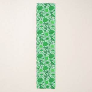 William Morris Jacobean Floral, Emerald Green Scarf