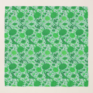 William Morris Jacobean Floral, Emerald Green Scarf