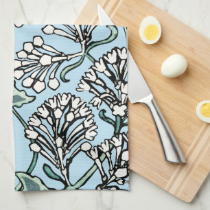 William Morris Jasmine and Leaves Pattern Kitchen Towel