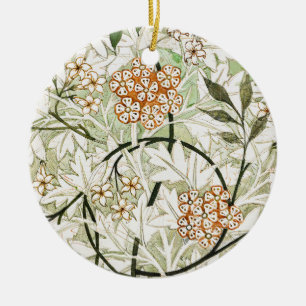 William Morris Jasmine Blossom Garden Design Ceramic Ornament