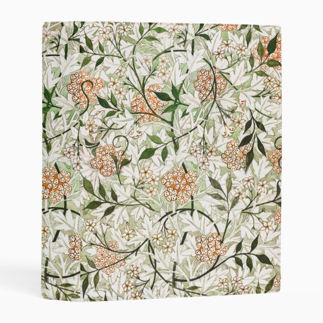 William Morris Jasmine Blossom Garden Design Mini Binder (Front/Spine)