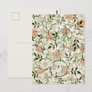 William Morris Jasmine Blossom Garden Design Postcard