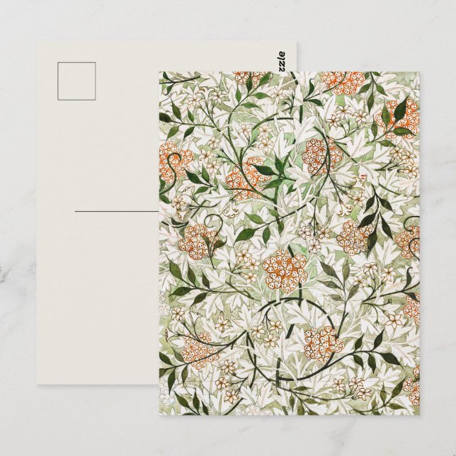 William Morris Jasmine Blossom Garden Design Postcard (Front/Back)