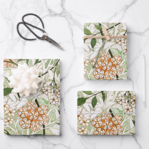 William Morris Jasmine Blossom Garden Design Wrapping Paper Sheets
