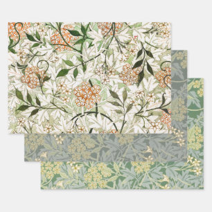 William Morris Jasmine Blossom Garden Sets Wrapping Paper Sheets