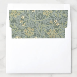 William Morris Jasmine Blue Green Botanical Art Envelope Liner