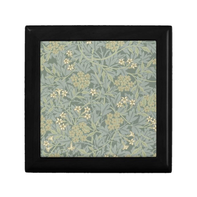 William Morris Jasmine Blue Green Botanical Art Gift Box (Front)