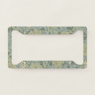 William Morris Jasmine Blue Green Botanical Art License Plate Frame