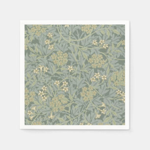 William Morris Jasmine Blue Green Botanical Art Napkins