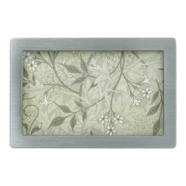 William Morris Jasmine Botanical Belt Buckle (Front)