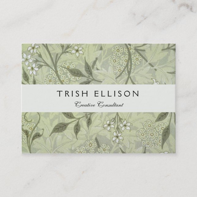 William Morris Jasmine Botanical Business Card (Front)