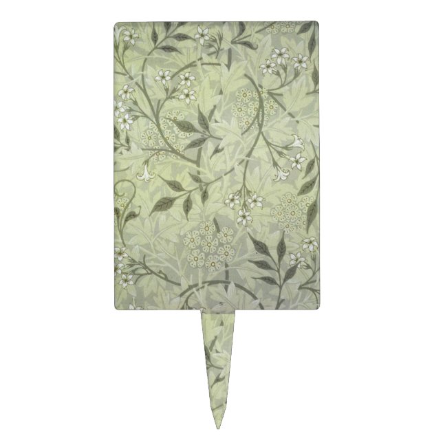 William Morris Jasmine Botanical Cake Topper (Front)