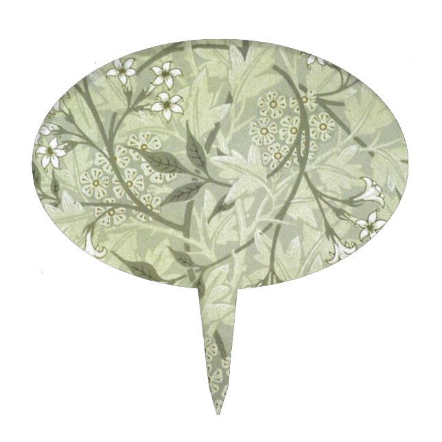 William Morris Jasmine Botanical Cake Topper (Front)