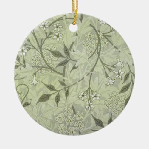 William Morris Jasmine Botanical Ceramic Ornament